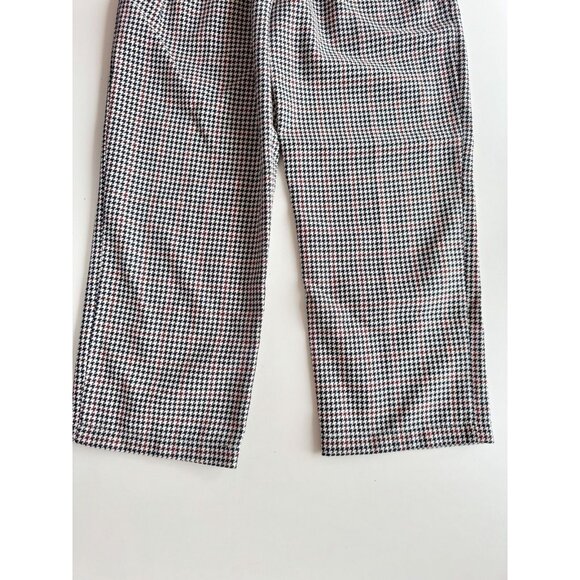 ROOTS Rossland Check Pleat High Waisted Cropped Trousers Pants, Size 4 - Picture 8 of 15